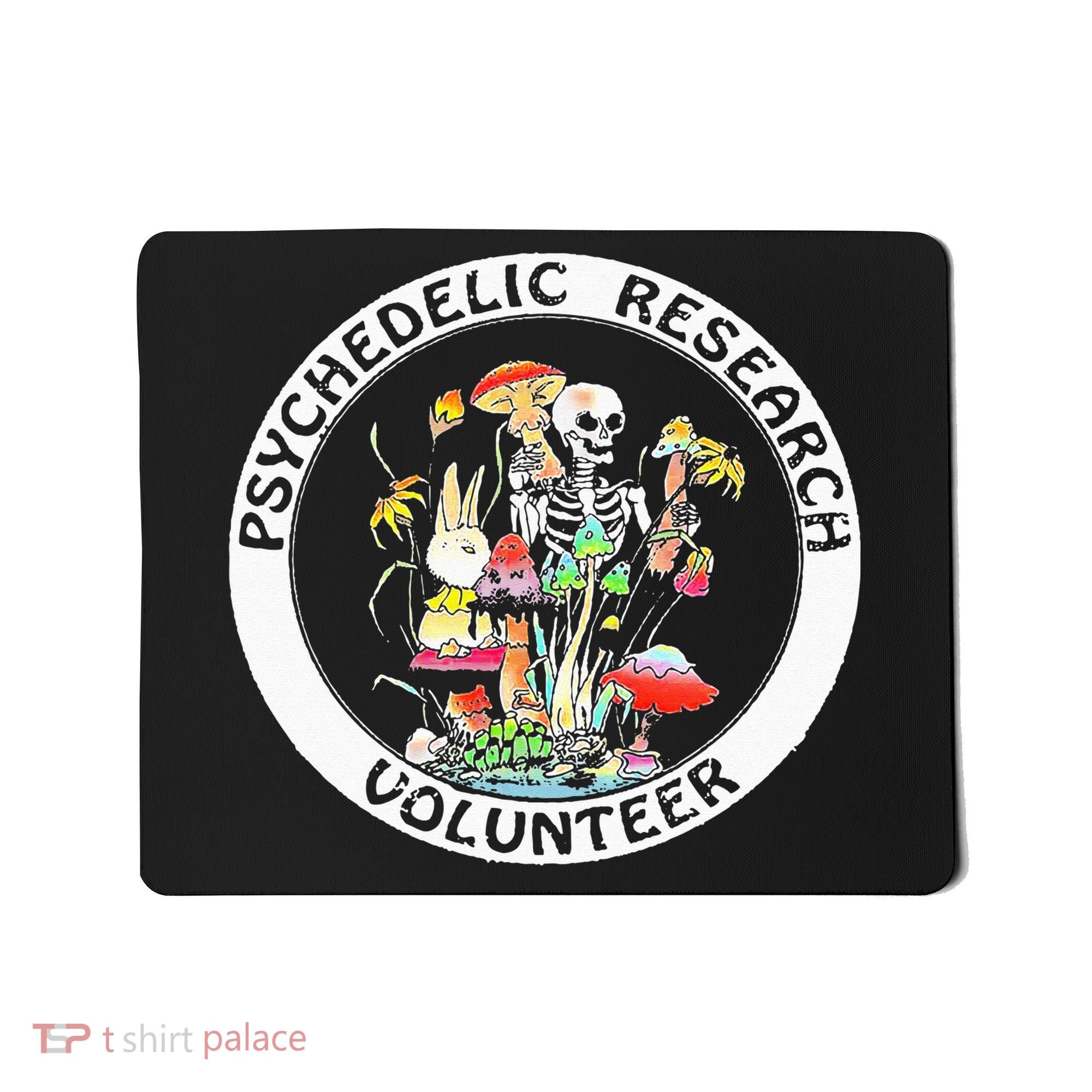 Psychedelic Research Volunteer Skeleton Rabbit Mushroom Mousepad
