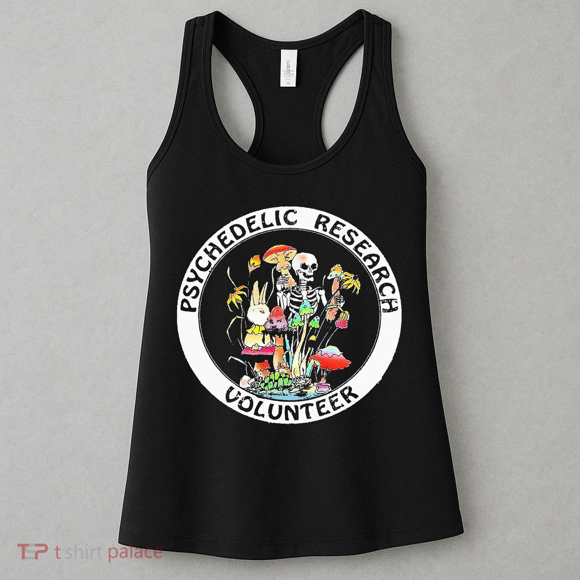 Psychedelic Research Volunteer Skeleton Rabbit Mushroom Women's Tank Top