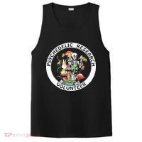 Psychedelic Research Volunteer Skeleton Rabbit Mushroom PosiCharge Competitor Tank thumb 0