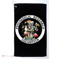 Psychedelic Research Volunteer Skeleton Rabbit Mushroom Golf Towel thumb 0