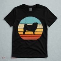 Pug Retro Vintage 60s 70s Sunset Dog Lovers  T-Shirt thumb 5