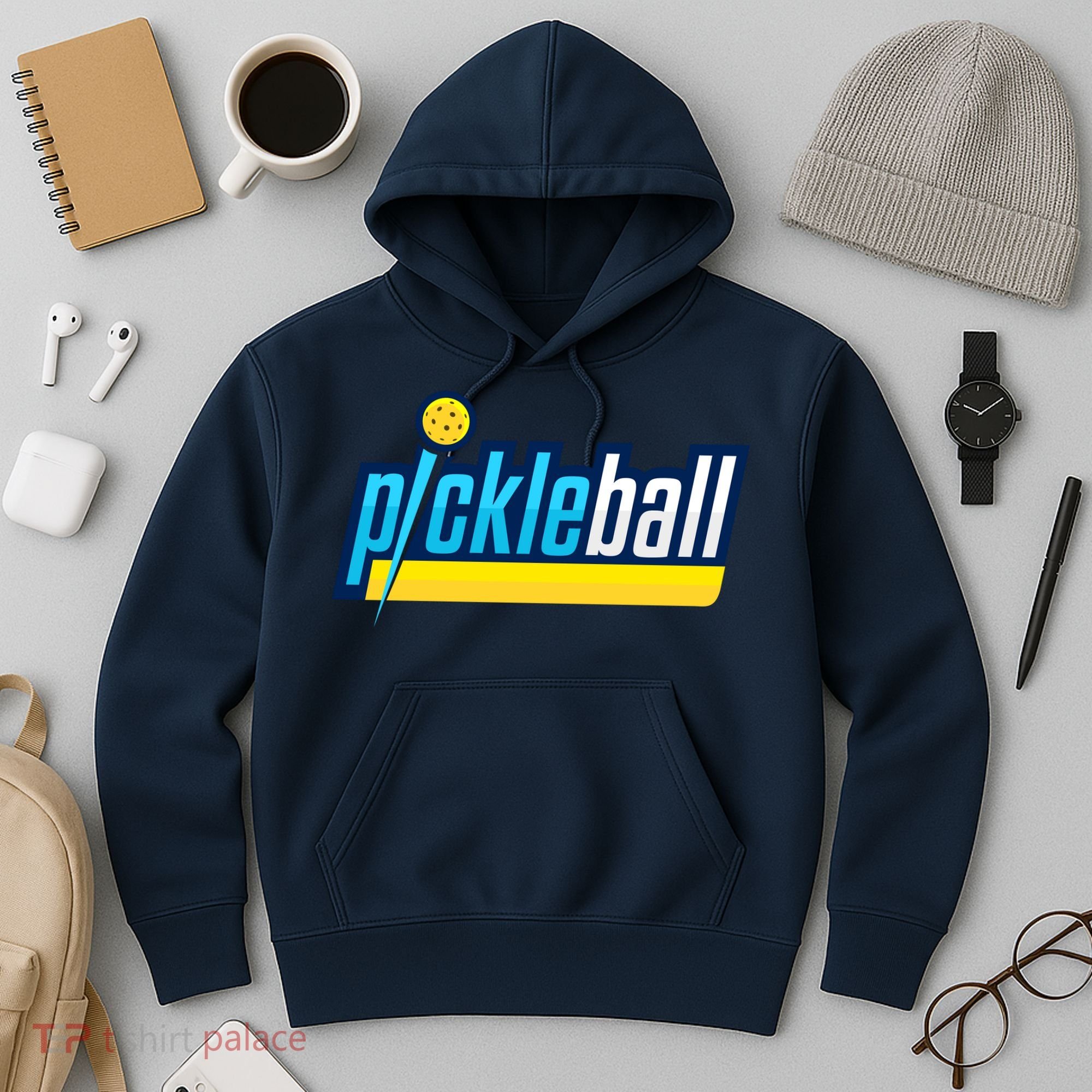 Pickleball Retro Volt Logo Hoodie