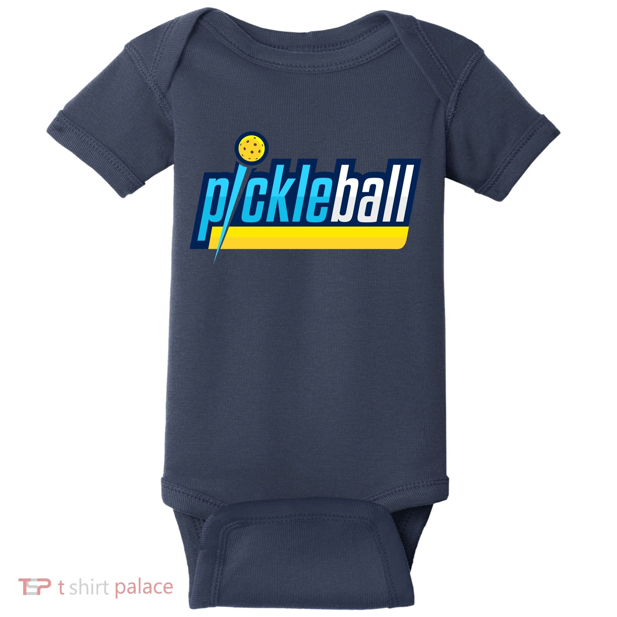 Pickleball Retro Volt Logo Baby Bodysuit