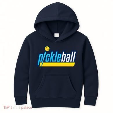 Pickleball Retro Volt Logo Kids Hoodie