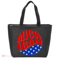 Patriotic Red White Blue Michigan Emblem Tote Bag thumb 0