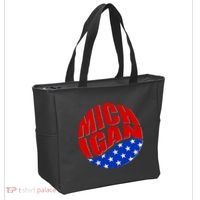 Patriotic Red White Blue Michigan Emblem Tote Bag thumb 2