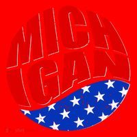 Patriotic Red White Blue Michigan Emblem Santa Hat thumb 1