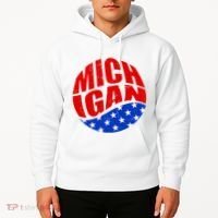 Patriotic Red White Blue Michigan Emblem Hoodie thumb 2