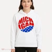 Patriotic Red White Blue Michigan Emblem Hoodie thumb 5