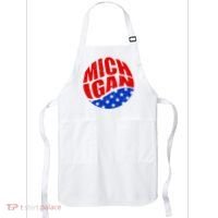 Patriotic Red White Blue Michigan Emblem Apron thumb 0