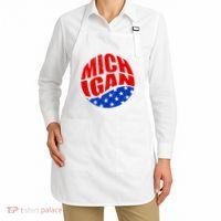 Patriotic Red White Blue Michigan Emblem Apron thumb 2