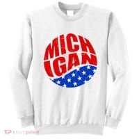 Patriotic Red White Blue Michigan Emblem Sweatshirt thumb 0