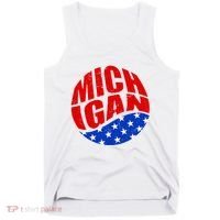 Patriotic Red White Blue Michigan Emblem Tank Top thumb 0