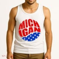 Patriotic Red White Blue Michigan Emblem Tank Top thumb 3