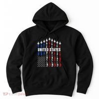 Patriotic Red White Blue Usa Flag Fighter Jets Hoodie thumb 0