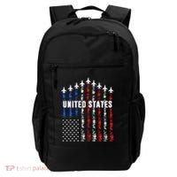 Patriotic Red White Blue Usa Flag Fighter Jets Backpack thumb 0