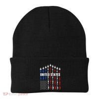 Patriotic Red White Blue Usa Flag Fighter Jets Beanie thumb 0
