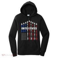Patriotic Red White Blue Usa Flag Fighter Jets Women's Hoodie thumb 0