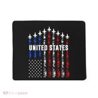 Patriotic Red White Blue Usa Flag Fighter Jets Mousepad thumb 0