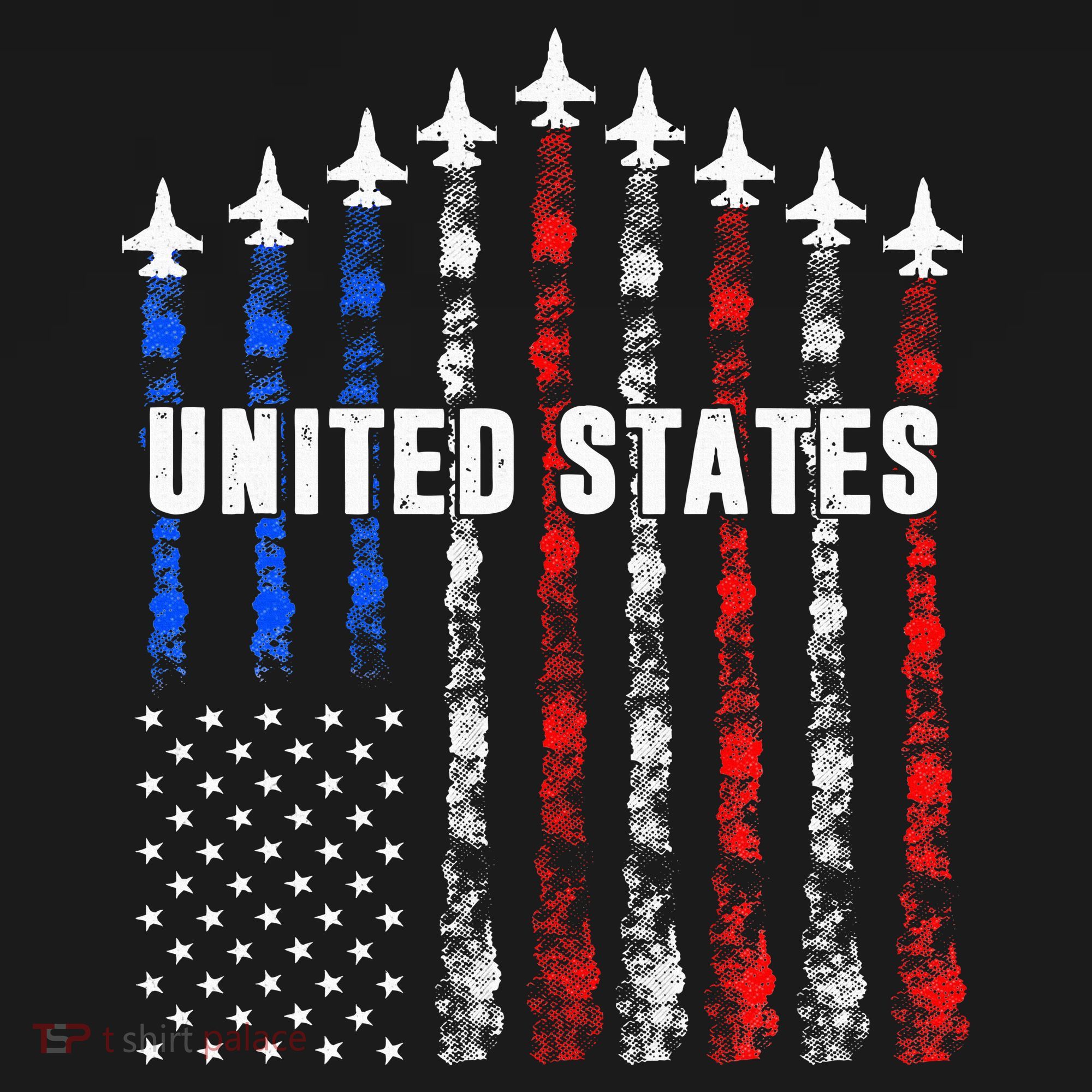 Patriotic Red White Blue Usa Flag Fighter Jets Mousepad