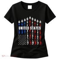 Patriotic Red White Blue Usa Flag Fighter Jets Women's T-Shirt thumb 0