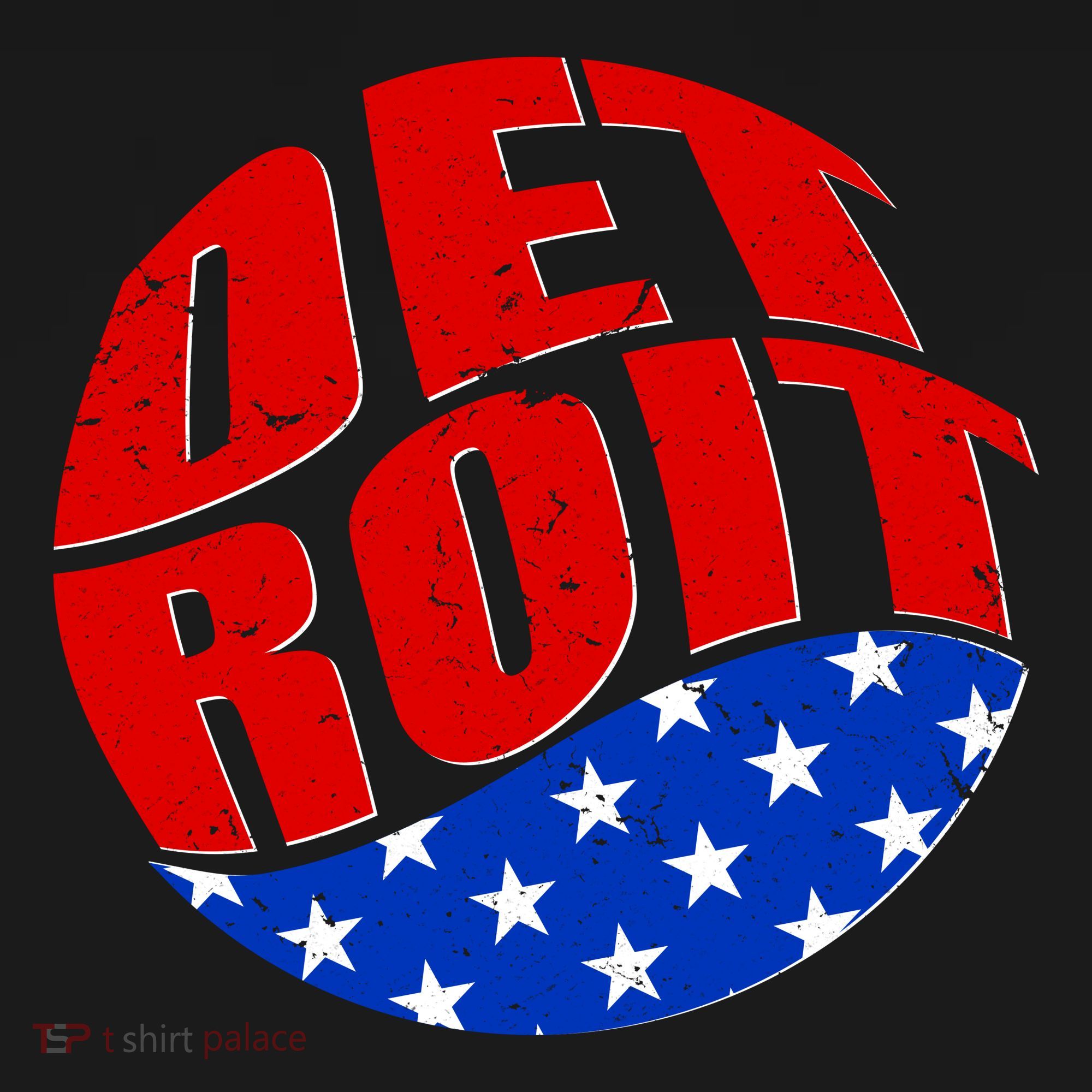 Patriotic Red White Blue Detroit Emblem Backpack