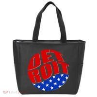 Patriotic Red White Blue Detroit Emblem Tote Bag thumb 0