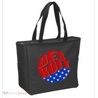Patriotic Red White Blue Detroit Emblem Tote Bag thumb 2