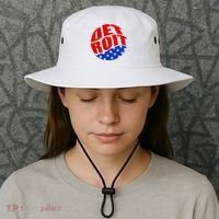 Patriotic Red White Blue Detroit Emblem Bucket Hat thumb 3