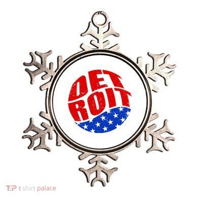 Patriotic Red White Blue Detroit Emblem Ornament