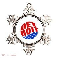 Patriotic Red White Blue Detroit Emblem Ornament thumb 0