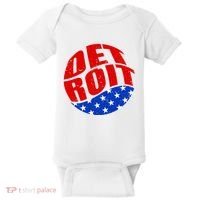Patriotic Red White Blue Detroit Emblem Baby Bodysuit thumb 0