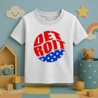 Patriotic Red White Blue Detroit Emblem Toddler T-Shirt thumb 3