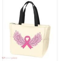 Pink Ribbon Wings Breast Cancer Awareness Tote Bag thumb 3