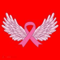 Pink Ribbon Wings Breast Cancer Awareness Santa Hat thumb 1