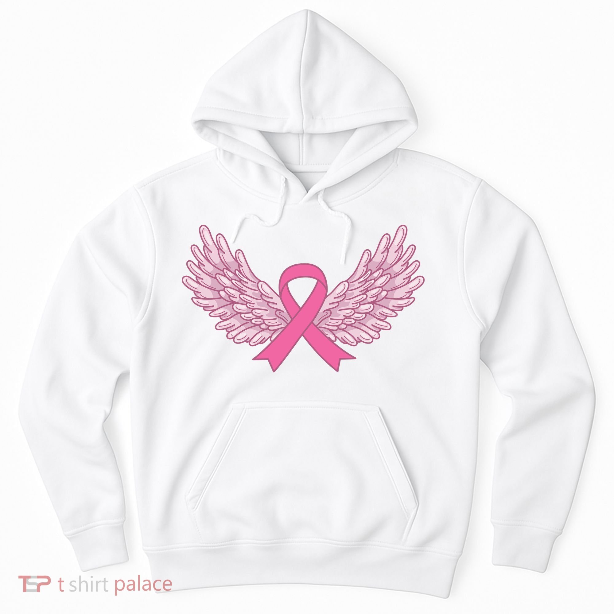 Pink Ribbon Wings Breast Cancer Awareness Hoodie