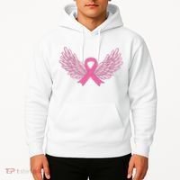 Pink Ribbon Wings Breast Cancer Awareness Hoodie thumb 2