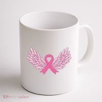 Pink Ribbon Wings Breast Cancer Awareness Coffee Mug thumb 1