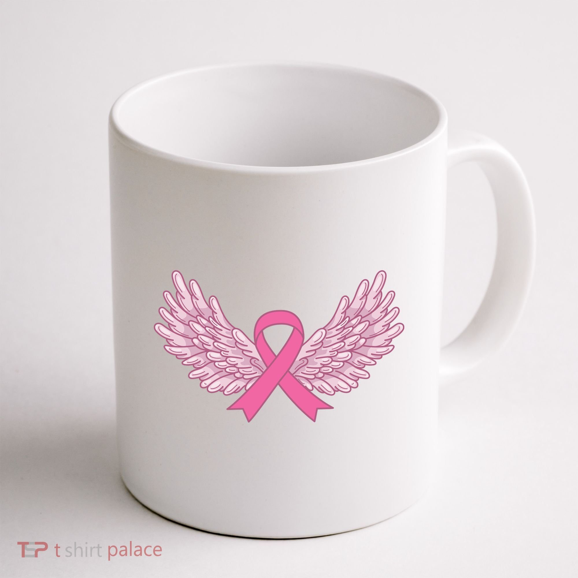Pink Ribbon Wings Breast Cancer Awareness Coffee Mug