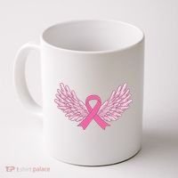 Pink Ribbon Wings Breast Cancer Awareness Coffee Mug thumb 0