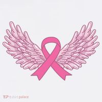 Pink Ribbon Wings Breast Cancer Awareness Women's Hoodie thumb 2