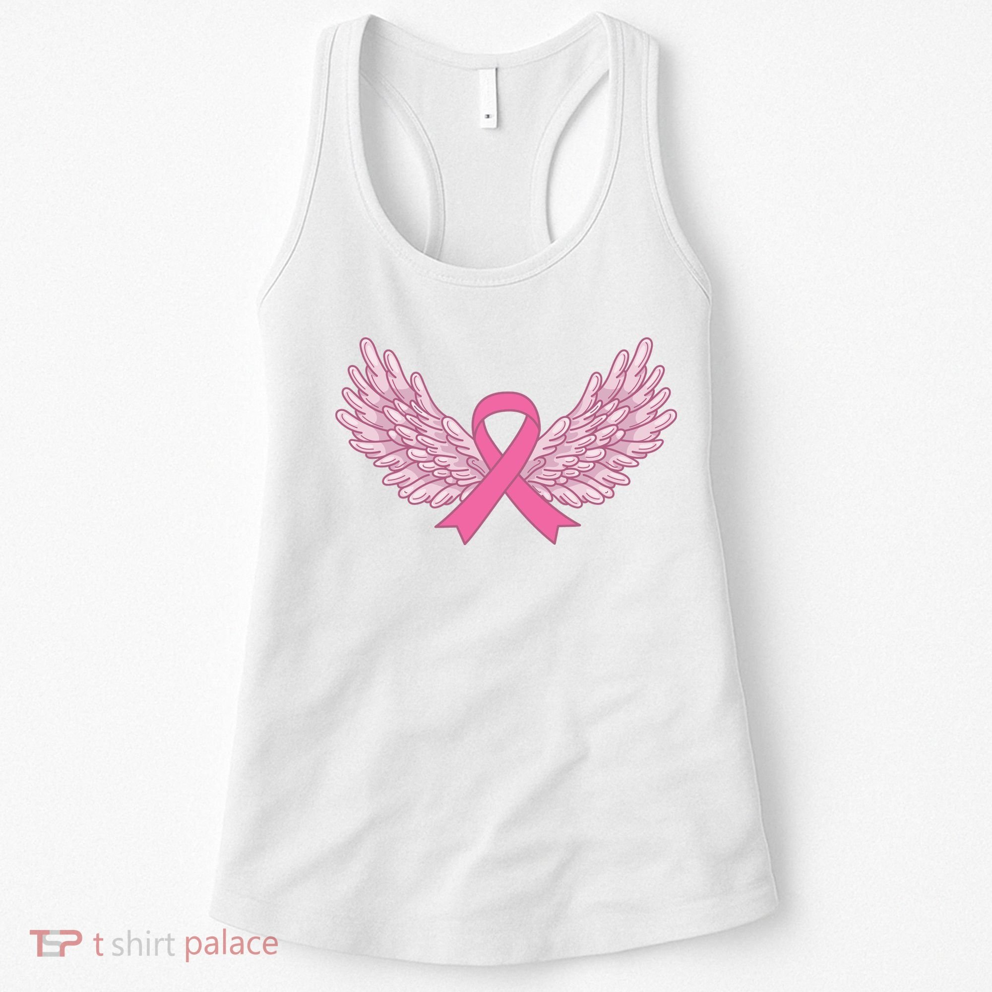 Pink Ribbon Wings Breast Cancer Awareness Women's Tank Top