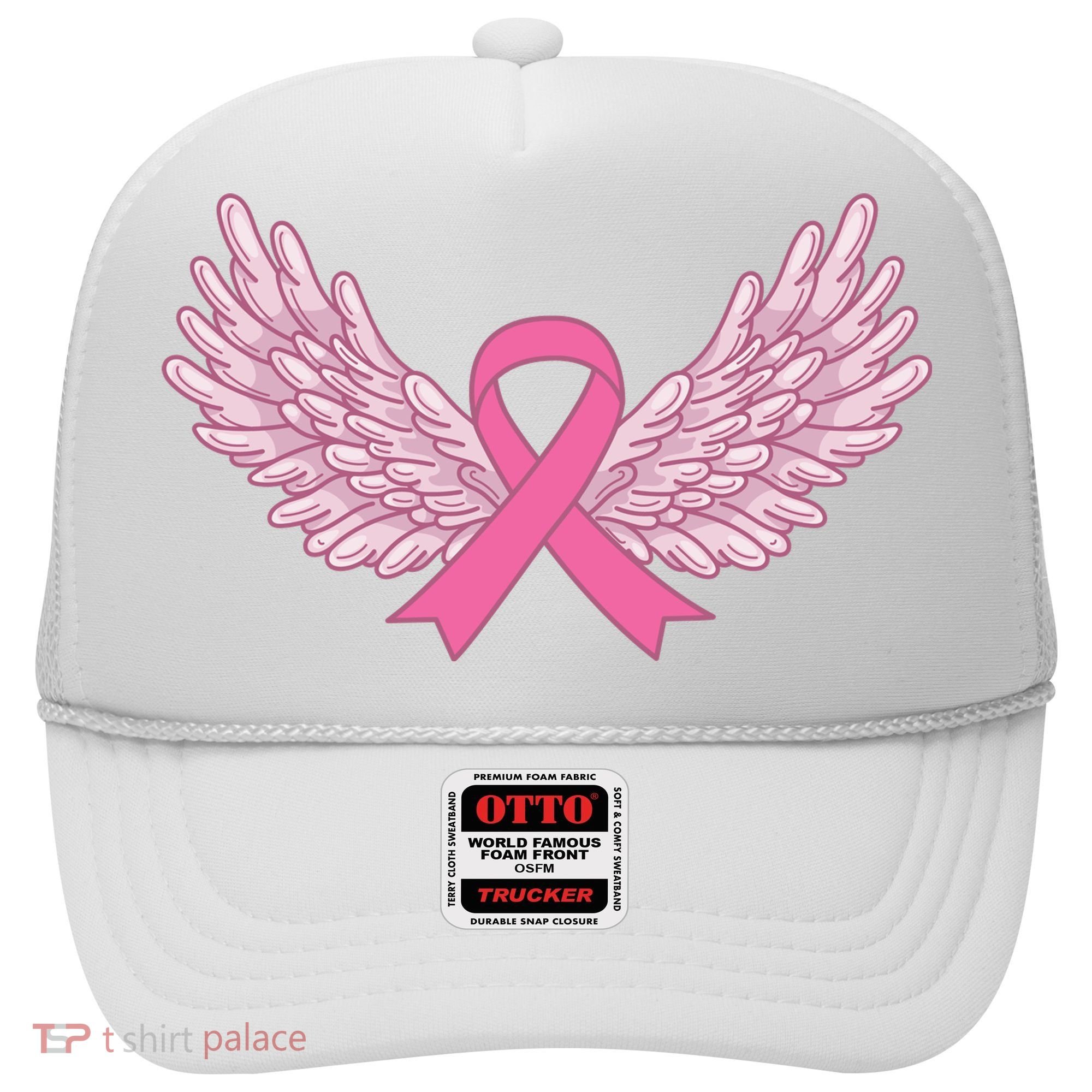 Pink Ribbon Wings Breast Cancer Awareness Hat
