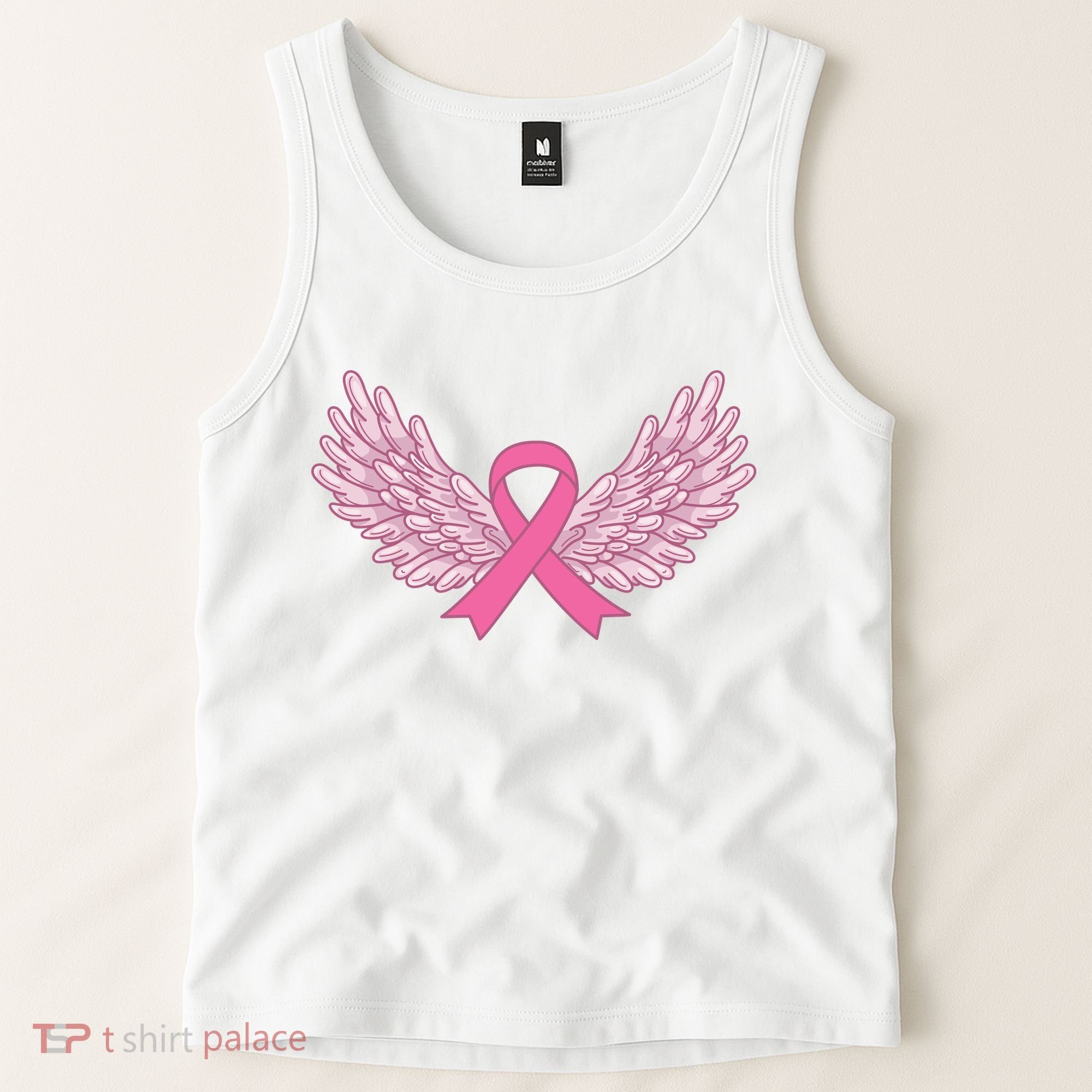 Pink Ribbon Wings Breast Cancer Awareness Tank Top