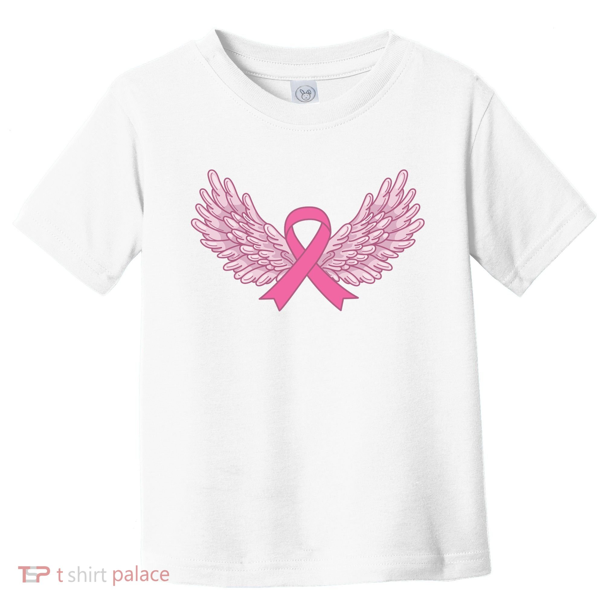Pink Ribbon Wings Breast Cancer Awareness Toddler T-Shirt