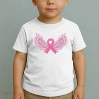 Pink Ribbon Wings Breast Cancer Awareness Toddler T-Shirt thumb 2