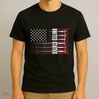 Patriotic Red White Blue Usa Flag Fighter Jets 4th Of July T-Shirt thumb 3
