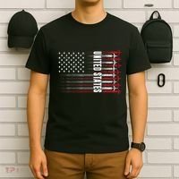 Patriotic Red White Blue Usa Flag Fighter Jets 4th Of July T-Shirt thumb 6