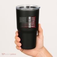 Patriotic Red White Blue Usa Flag Fighter Jets 4th Of July Tumbler thumb 2