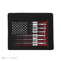 Patriotic Red White Blue Usa Flag Fighter Jets 4th Of July Mousepad thumb 0